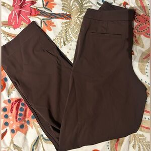 Lululemon Brown Straight Leg Mid Rise Pants